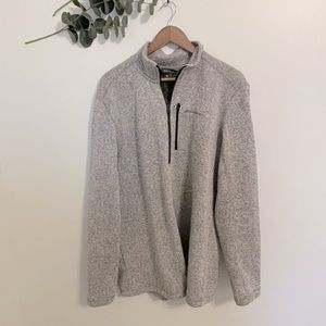 Eddie Bauer Grey 1/2 Zip Pullover Sweater